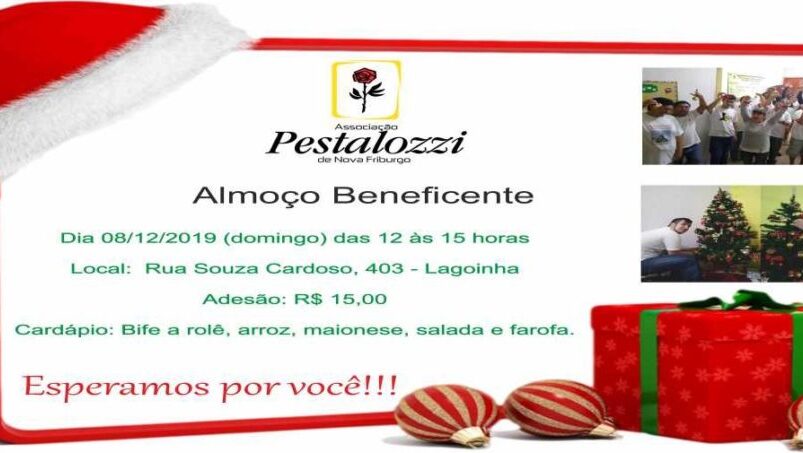 Pestalozzi realiza almoço beneficente no próximo domingo