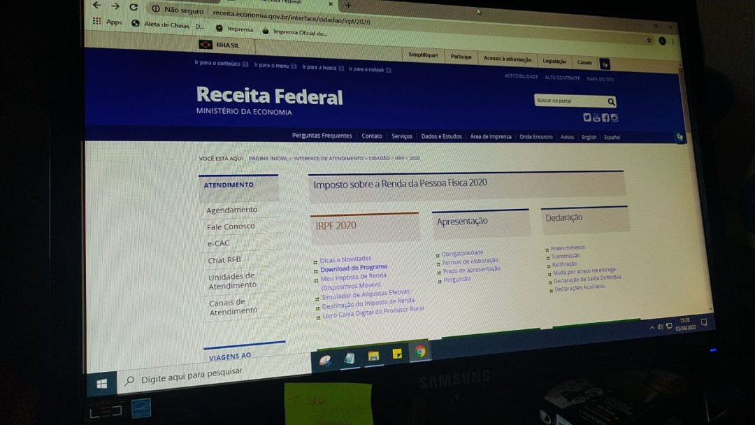 Entrega da declaração do Imposto de Renda é adiado