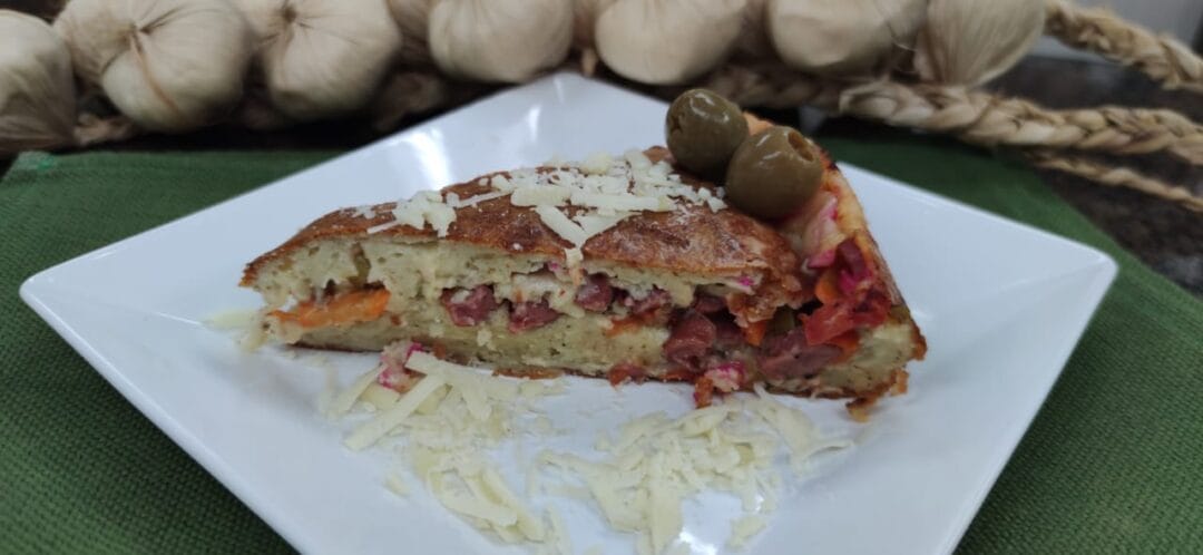 Torta de Legumes e Calabresa