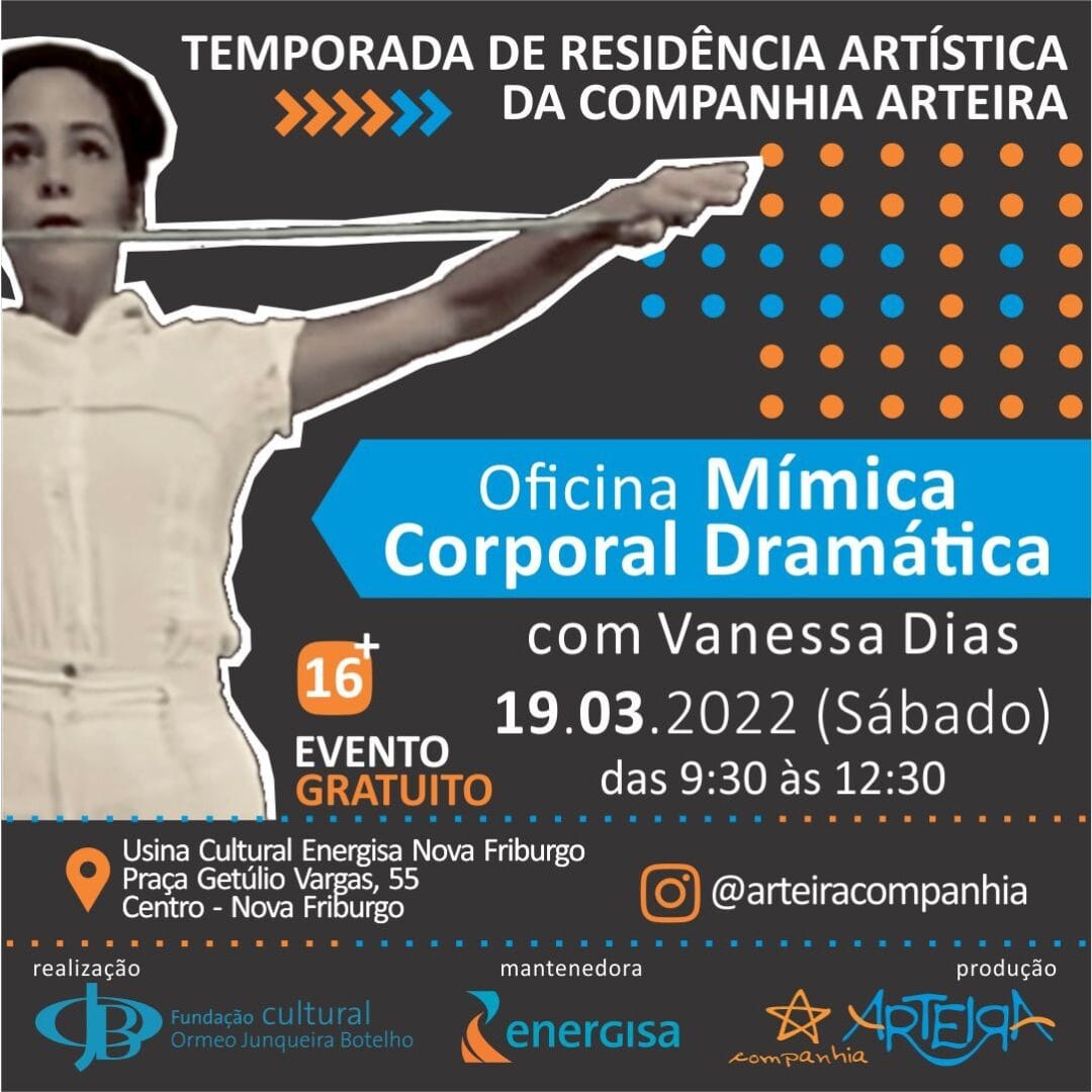 Usina Cultural abre as portas para a oficina “Mímica corporal dramática”, no próximo sábado￼