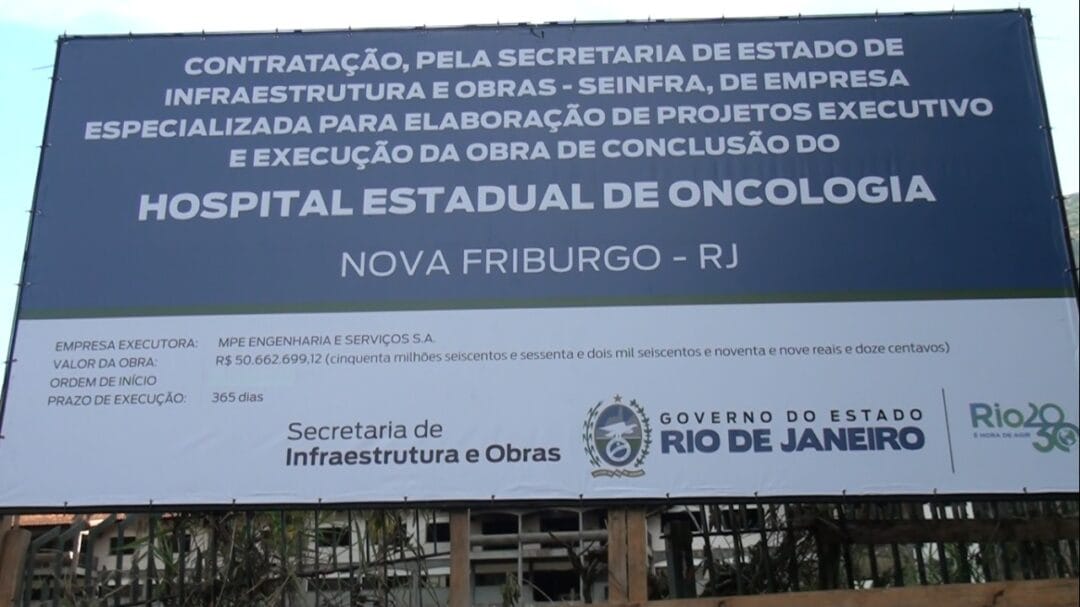 Governador Cláudio Castro visita Nova Friburgo para acompanhar a retomada das obras no Hospital do Câncer