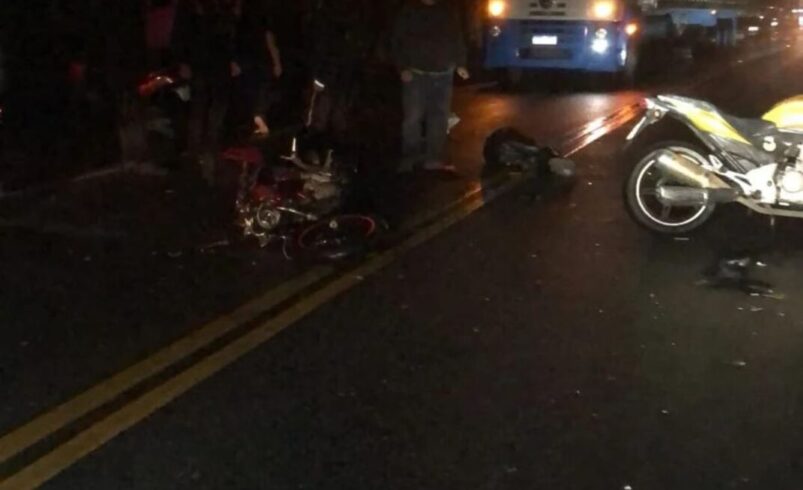 Duas motos batem de frente no bairro Ypu nesta quarta, 31