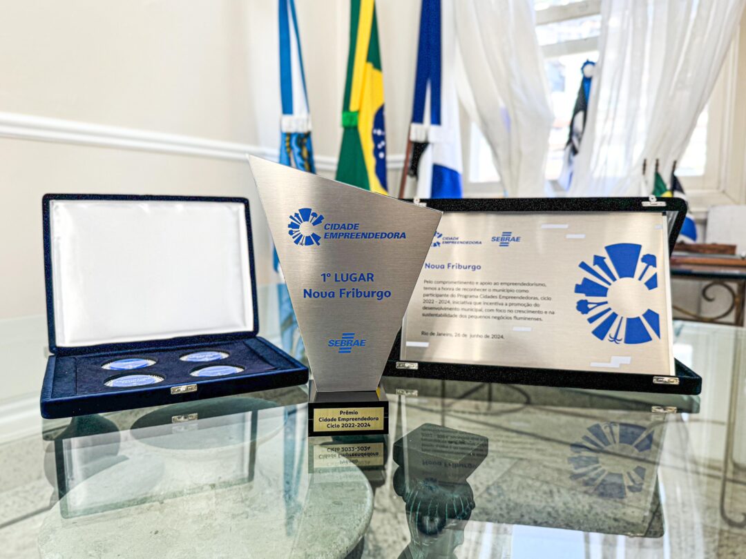 1º lugar: Nova Friburgo é premiada pelo Programa Cidade Empreendedora, do Sebrae