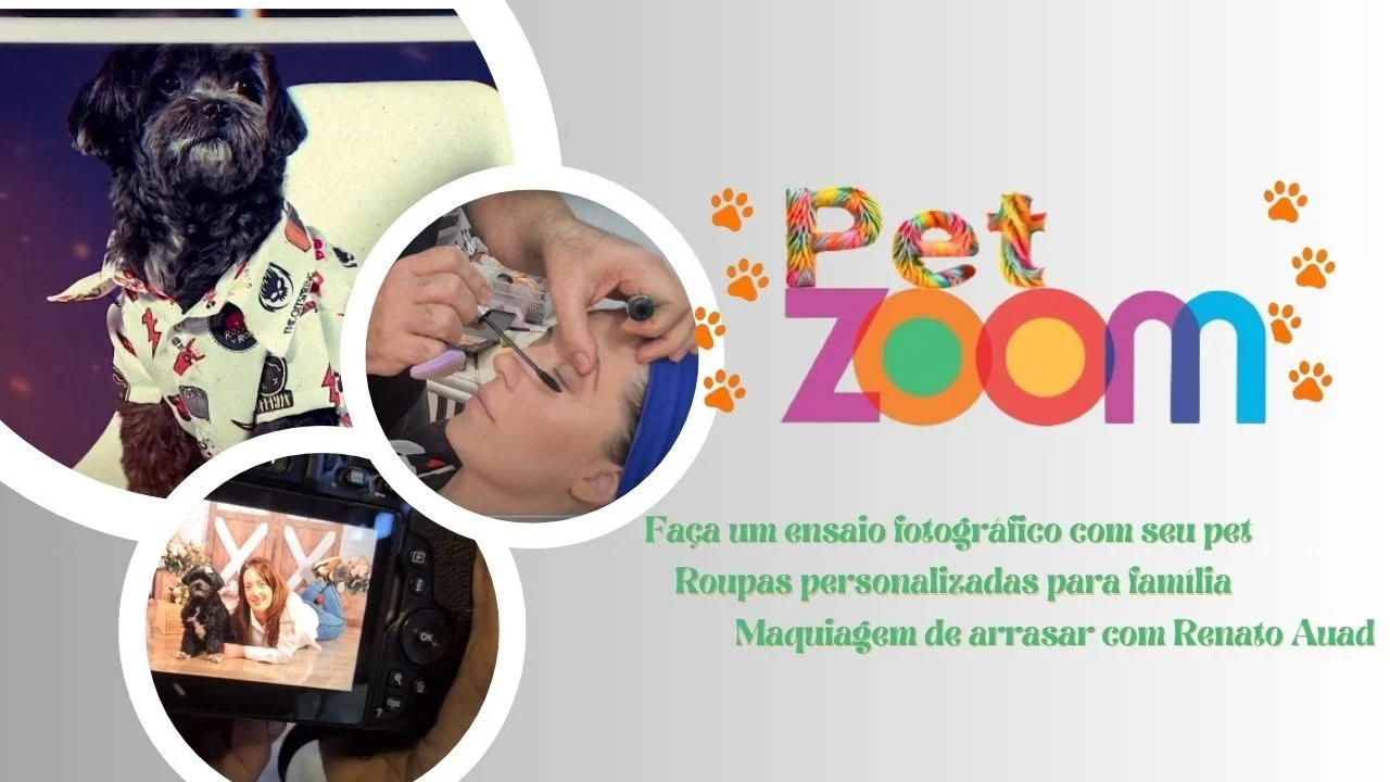 Pet Zoom | Quer fazer um ensaio fotográfico com seu pet? Com roupa personalizada e uma make de arrasar.