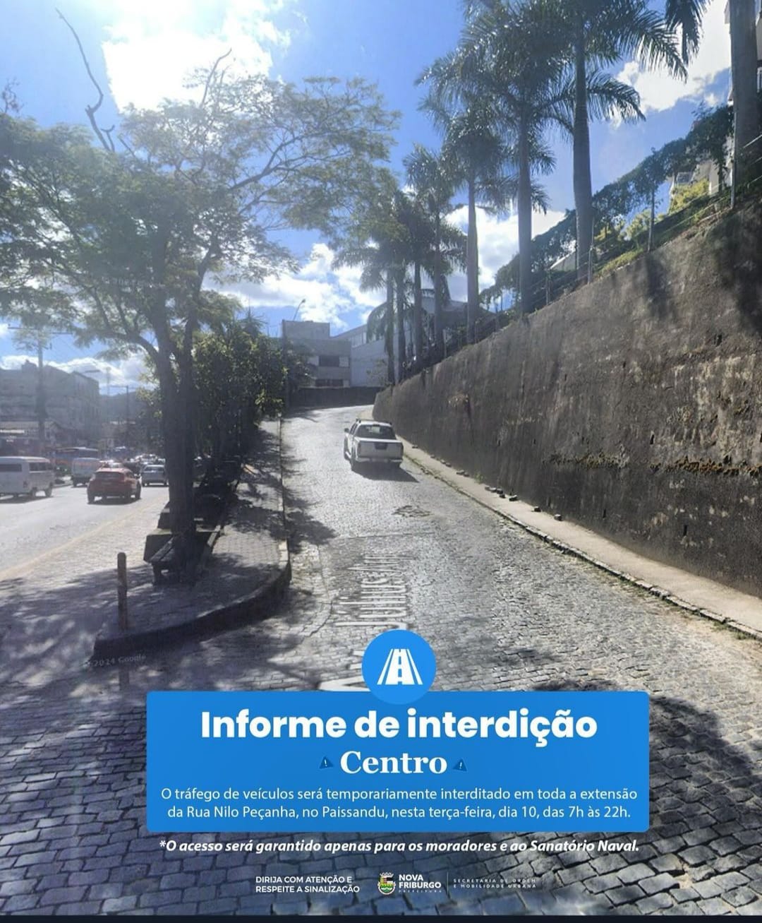 Atenção motoristas: interdições em ruas no Centro e Conselheiro Paulino nesta terça, 10