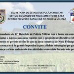 Convite - Comandante do 11º Batalhão de Polícia Militar