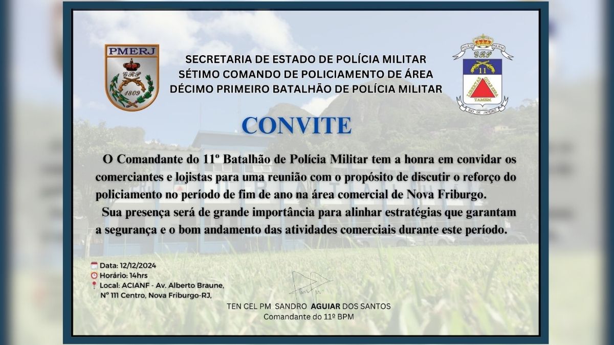 Polícia Militar reforça segurança de fim de ano com comerciantes em Friburgo