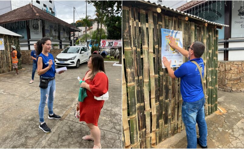 Agentes de saúde orientam população sobre cuidados no combate ao Aedes Aegypti em Friburgo