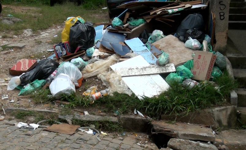 lixos e entulhos encontrados na rua adelaide de souza santos