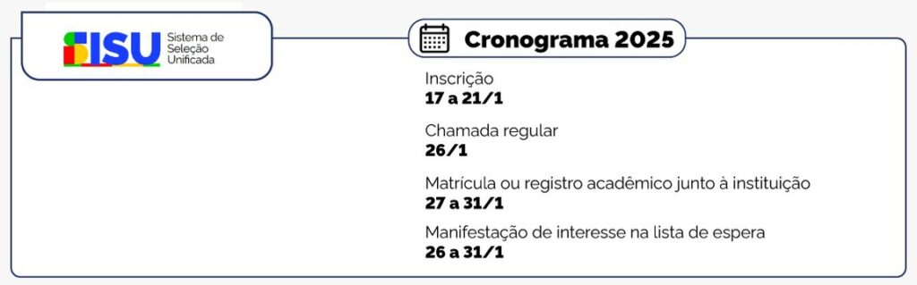 calendario sisu 2025