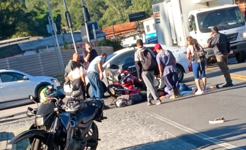 Acidente entre motos na RJ-116 em Mury deixa dois feridos