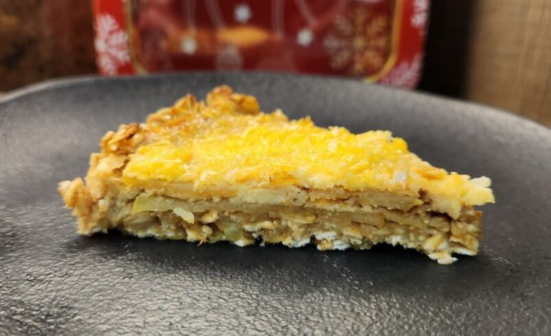 Receita prática de assado de aveia com banana, maçã e iogurte