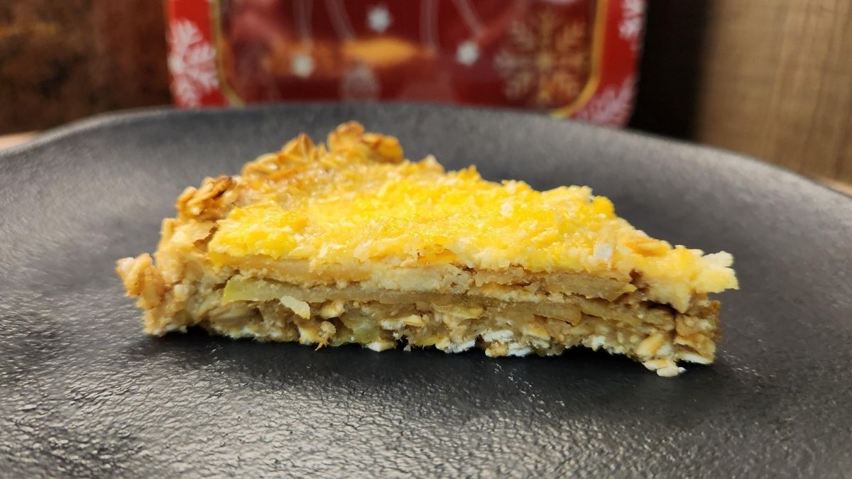 Receita prática de assado de aveia com banana, maçã e iogurte