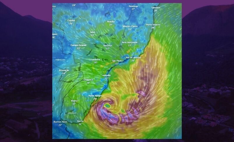 Ciclone causa ventos fortes