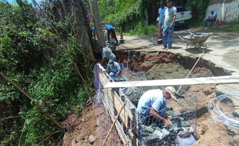 Prefeitura de Nova Friburgo reforça ponte da Saudade e Olaria