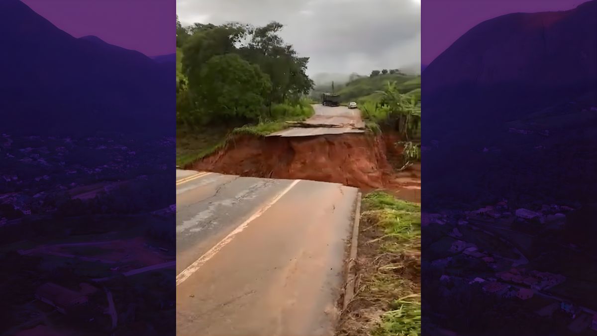 Cantagalo registra maior chuva do RJ, RJ-152 é cortada e interdita