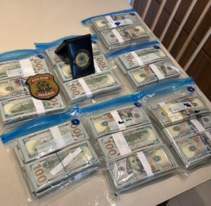 Dinheiro em espécie apreendido durante operação 