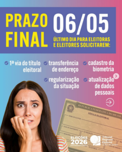  último dia para regularização do título de eleitor!