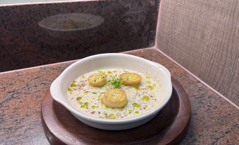 Creme de Couve-Flor com Vieiras de Eryngui