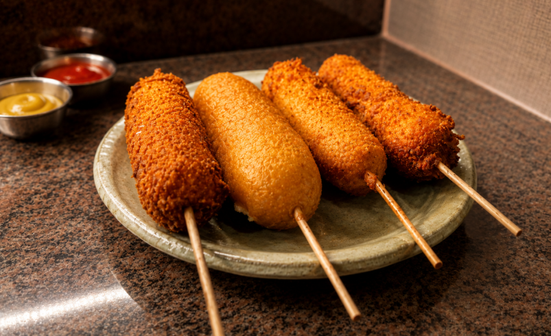 Hot Dog Coreano Crocante com Muito Queijo