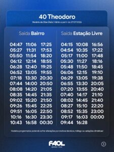 FAOL altera horários de três linhas de ônibus a partir desta segunda-feira
