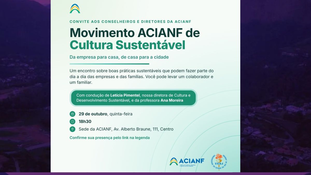 Movimento ACIANF de Cultura Sustentável se reúne nesta quinta-feira